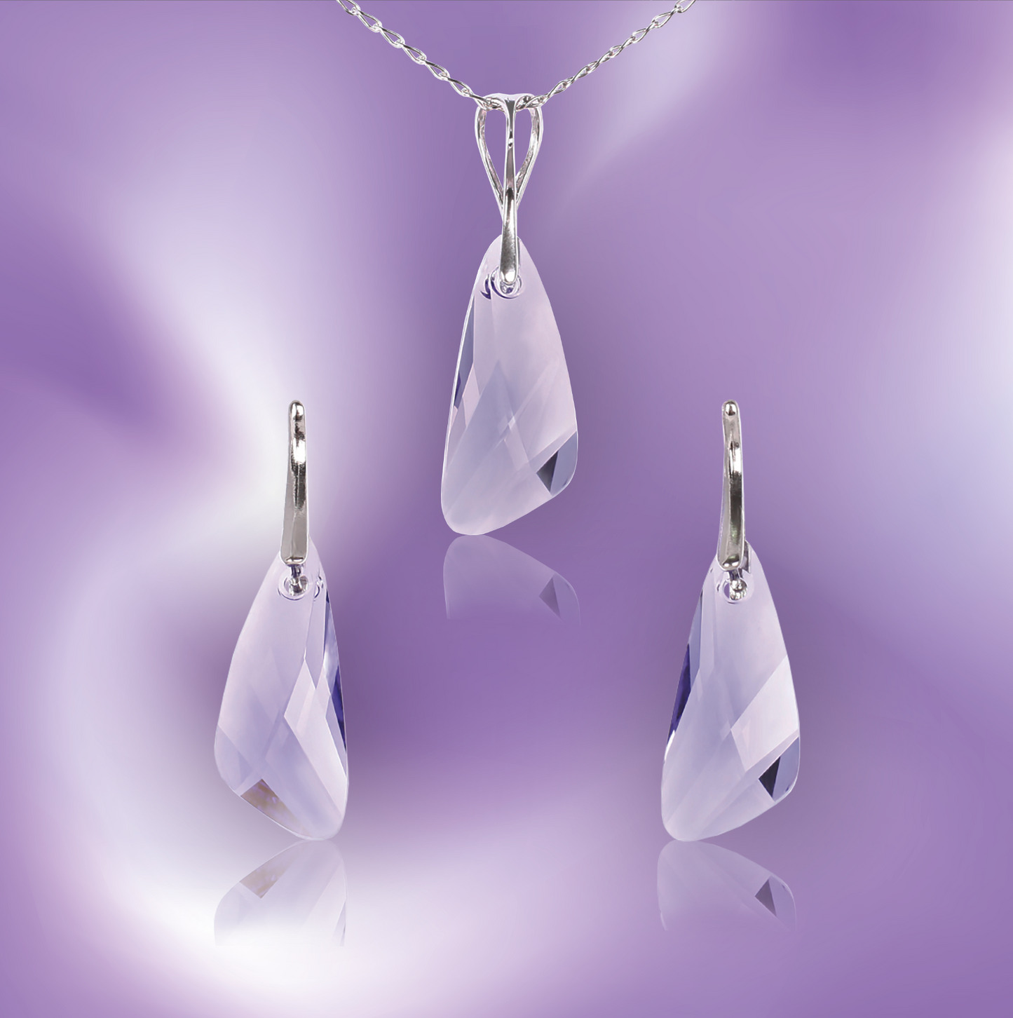 Swarovski Element Wing Set - Tanzanite