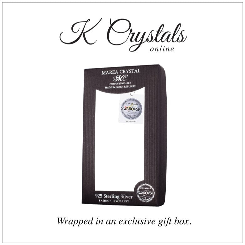Swarovski Element Rivoli Earrings - Fuchsia - K. Crystals Online