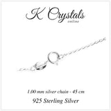 Swarovski Element Heart Necklace - Light Siam - K. Crystals Online