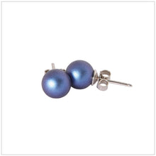 Swarovski Element Pearl Studs Iridescent Pearl Dark Blue