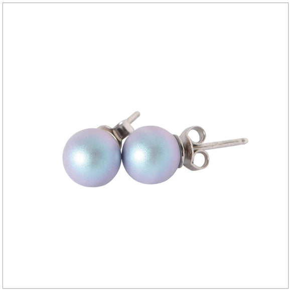 Swarovski Element Pearl Studs Iridescent Pearl Light Blue