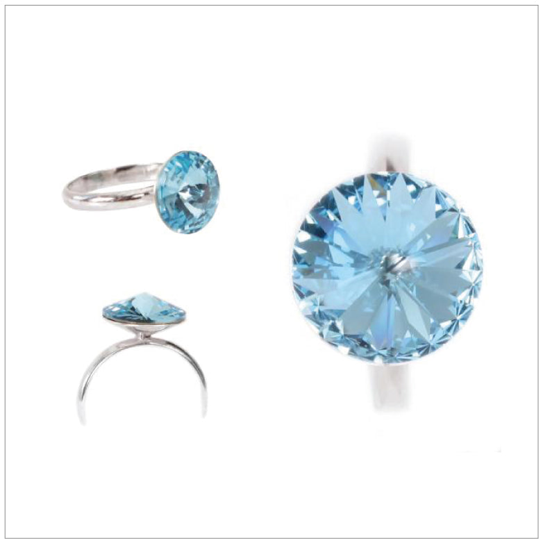 Swarovski Element Luxury Ring Aquamarine (Size 54)