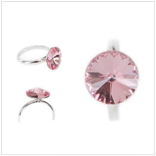Swarovski Element Luxury Ring Light Rose (Size 58)
