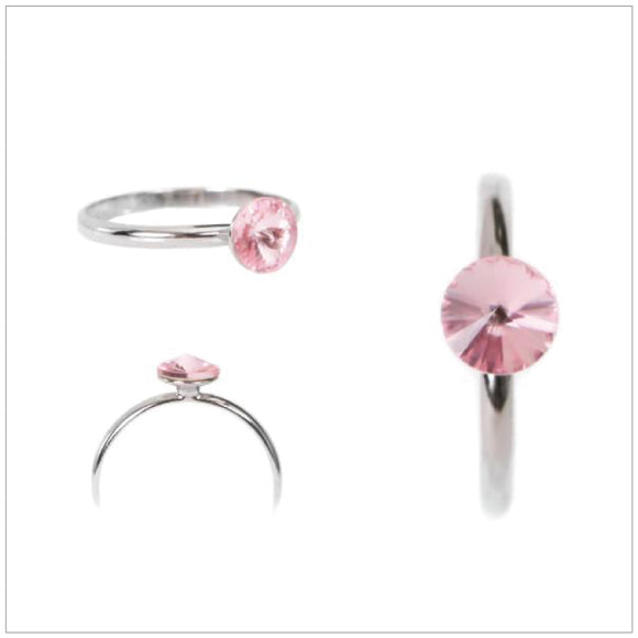 Swarovski Element Petite Ring Light Rose (Size 54)