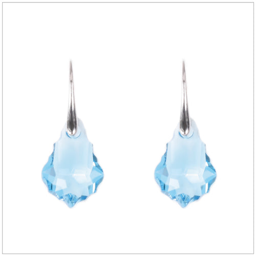 Swarovski Element Baroque Earrings - Aquamarine - swarovski jewellery south africa kcrystals