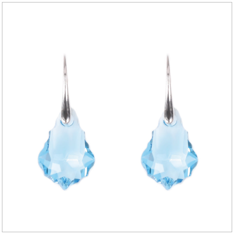 Swarovski Element Baroque Earrings - Aquamarine - swarovski jewellery south africa kcrystals
