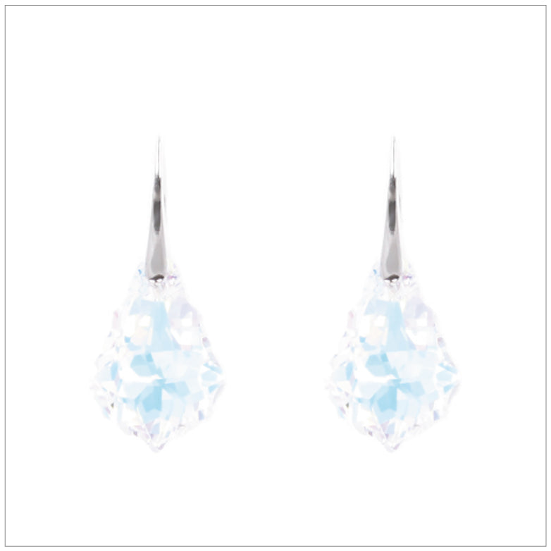 Swarovski Element Baroque Earrings - Aurore Boreale - swarovski jewellery south africa kcrystals