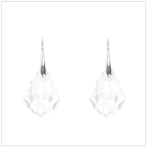 Swarovski Element Baroque Earrings - Crystal - swarovski jewellery south africa kcrystals