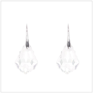 Swarovski Element Baroque Earrings - Crystal - swarovski jewellery south africa kcrystals