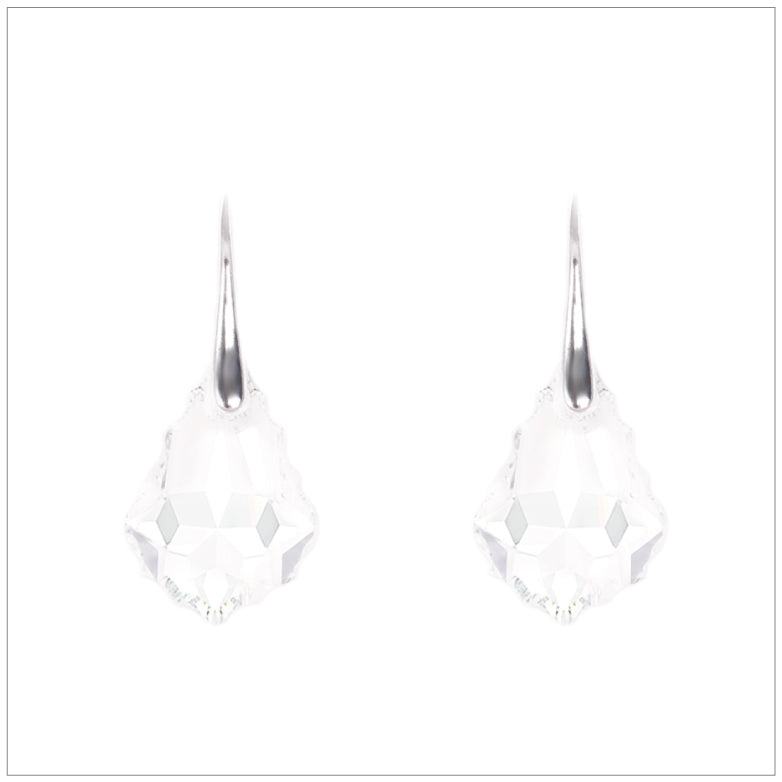 Swarovski Element Baroque Earrings - Crystal - swarovski jewellery south africa kcrystals