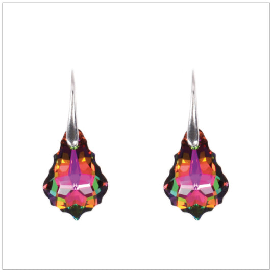 Swarovski Element Baroque Earrings - Vitrail Medium - swarovski jewellery south africa kcrystals