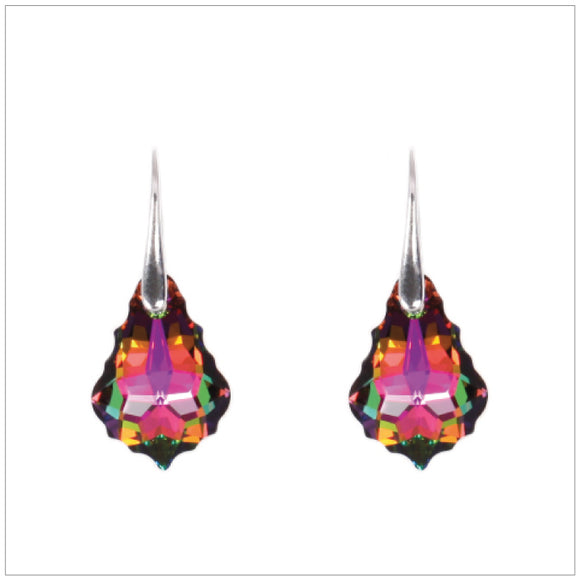 Swarovski Element Baroque Earrings - Vitrail Medium - swarovski jewellery south africa kcrystals