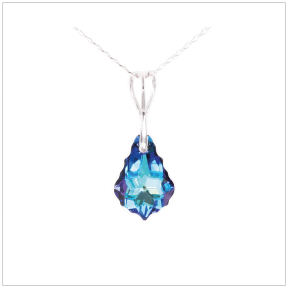 Swarovski Element Baroque Necklace - Bermuda Blue - swarovski jewellery south africa kcrystals