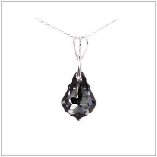 Swarovski Element Baroque Necklace - Silver Night - swarovski jewellery south africa kcrystals