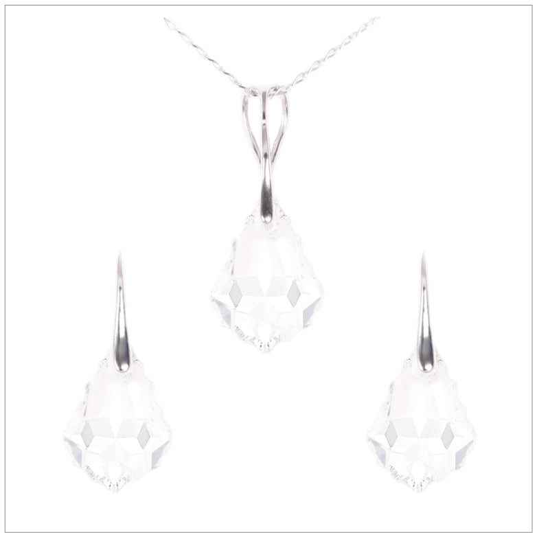 Swarovski Element Baroque Set - Crystal - swarovski jewellery south africa kcrystals