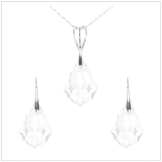 Swarovski Element Baroque Set - Crystal - swarovski jewellery south africa kcrystals