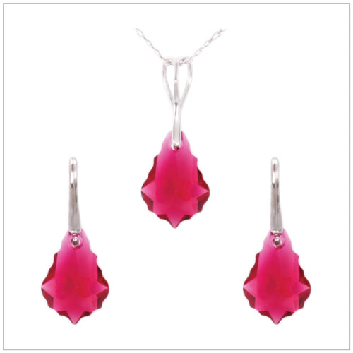 Swarovski Element Baroque Set - Ruby - swarovski jewellery south africa kcrystals