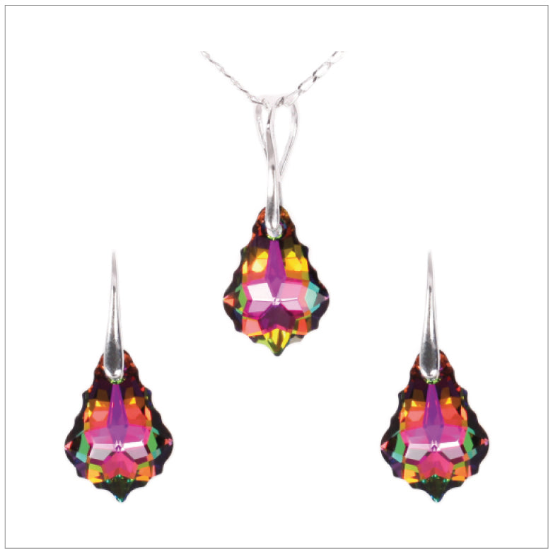 Swarovski Element Baroque Set - Vitrail Medium - swarovski jewellery south africa kcrystals