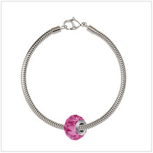 BeCharmed Bracelet Set (19.5cm) Swarovski Element Briolette Charm - Rose