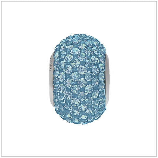 Swarovski Element Becharmed Pave Charm - Aquamarine