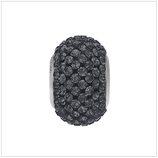 Swarovski Element Becharmed Pave Charm - Silver Night