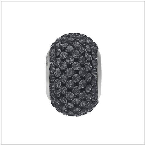 Swarovski Element Becharmed Pave Charm - Silver Night