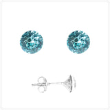 Swarovski Element Chaton Earrings - Light Turquoise - K. Crystals Online