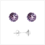 Swarovski Element Chaton Earrings - Violet - K. Crystals Online