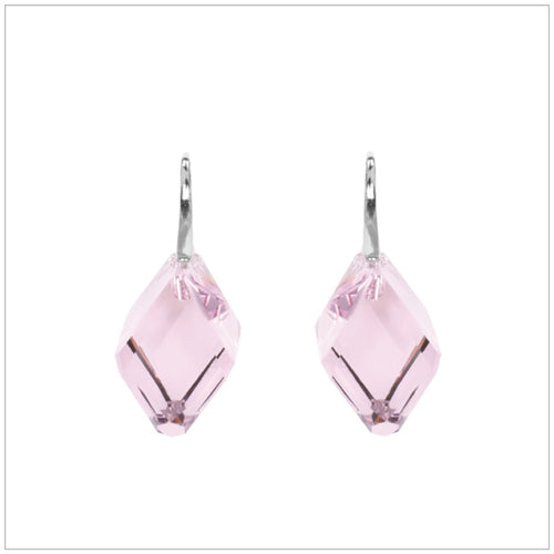 Swarovski Element Cubist Earrings - Light Amethyst - swarovski jewellery south africa kcrystals