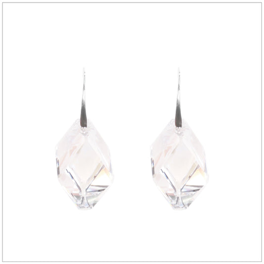 Swarovski Element Cubist Earrings - Crystal - swarovski jewellery south africa kcrystals