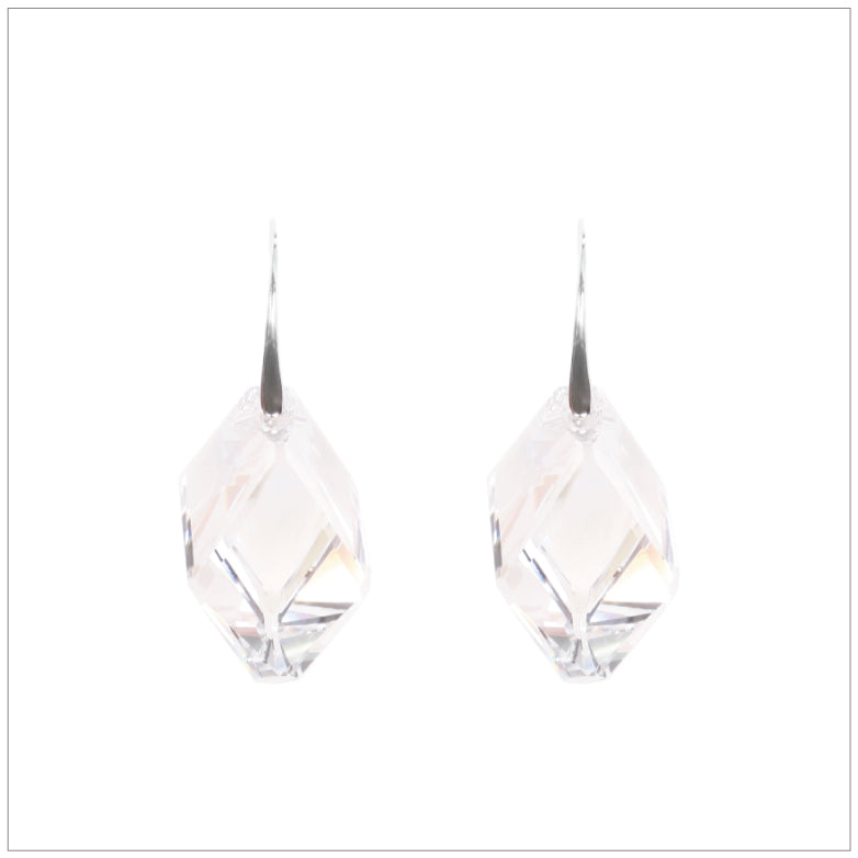 Swarovski Element Cubist Earrings - Crystal - swarovski jewellery south africa kcrystals