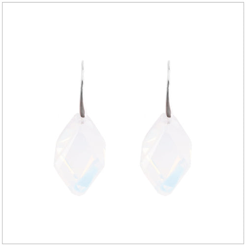 Swarovski Element Cubist Earrings - White Opal - swarovski jewellery south africa kcrystals