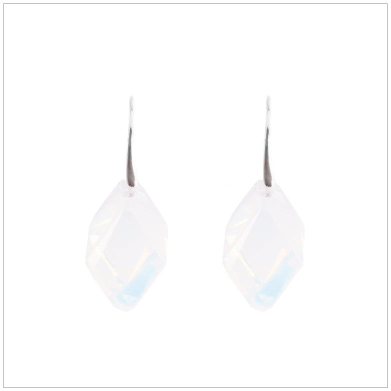 Swarovski Element Cubist Earrings - White Opal - swarovski jewellery south africa kcrystals