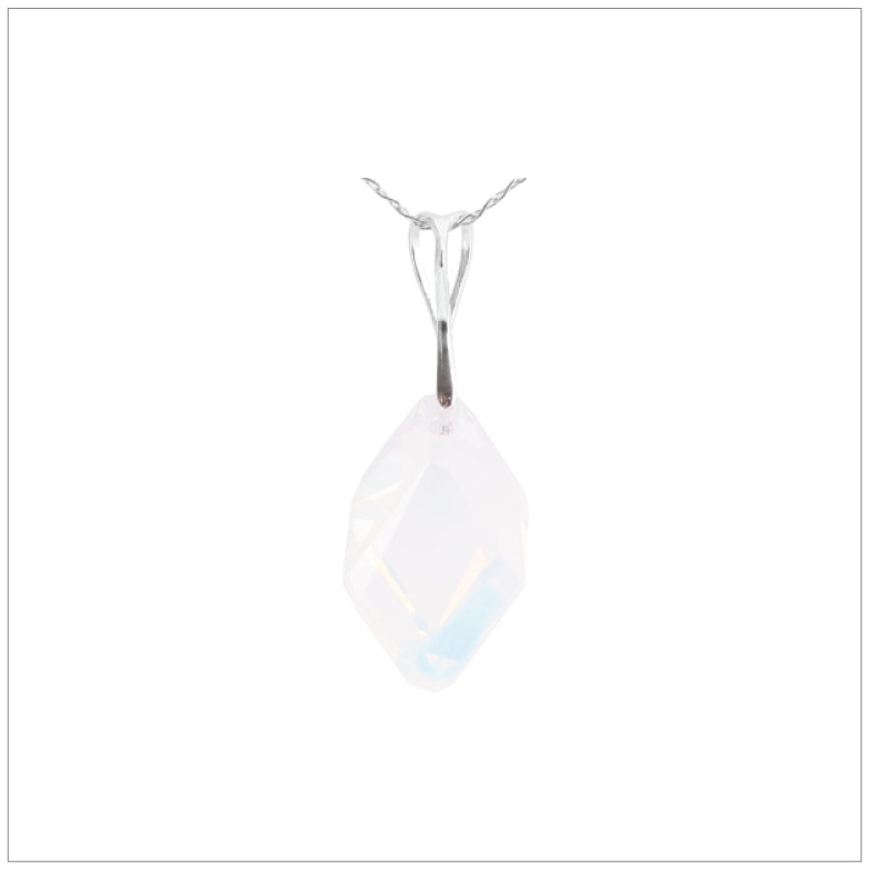 Swarovski Element Cubist Necklace - White Opal - swarovski jewellery south africa kcrystals