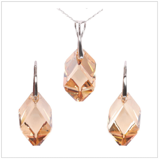 Swarovski Element Cubist Set - Golden Shadow - K. Crystals Online