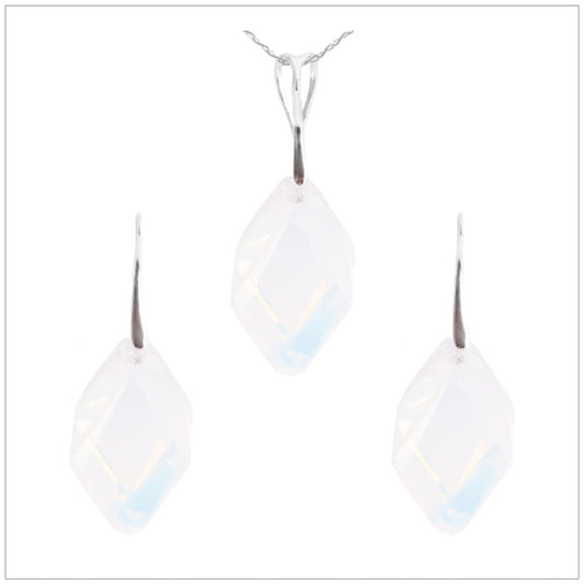 Swarovski Element Cubist Set - White Opal - K. Crystals Online
