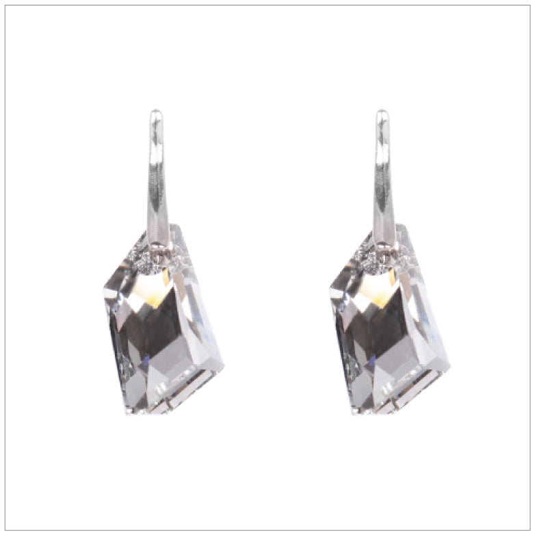 Swarovski Element De-Art Earrings - Chrome/Labrador - K. Crystals Online