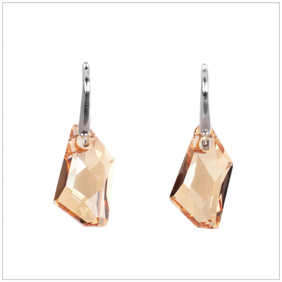 Swarovski Element De-Art Earrings - Golden Shadow - K. Crystals Online