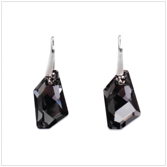 Swarovski Element De-Art Earrings - Silver Night - K. Crystals Online