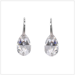 Swarovski Element Drop Earrings - Chrome/Labrador - K. Crystals Online