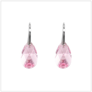 Swarovski Element Drop Earrings - Light Rose - K. Crystals Online