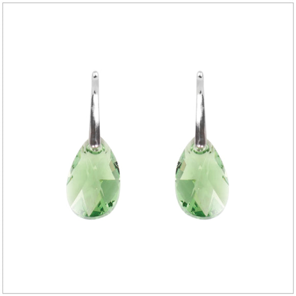 Swarovski Element Drop Earrings - Peridot - K. Crystals Online