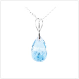 Swarovski Element Drop Necklace - Aquamarine - K. Crystals Online