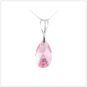 Swarovski Element Drop Necklace - Light Rose - K. Crystals Online