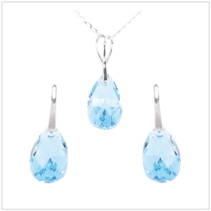 Swarovski Element Drop Set - Aquamarine - K. Crystals Online