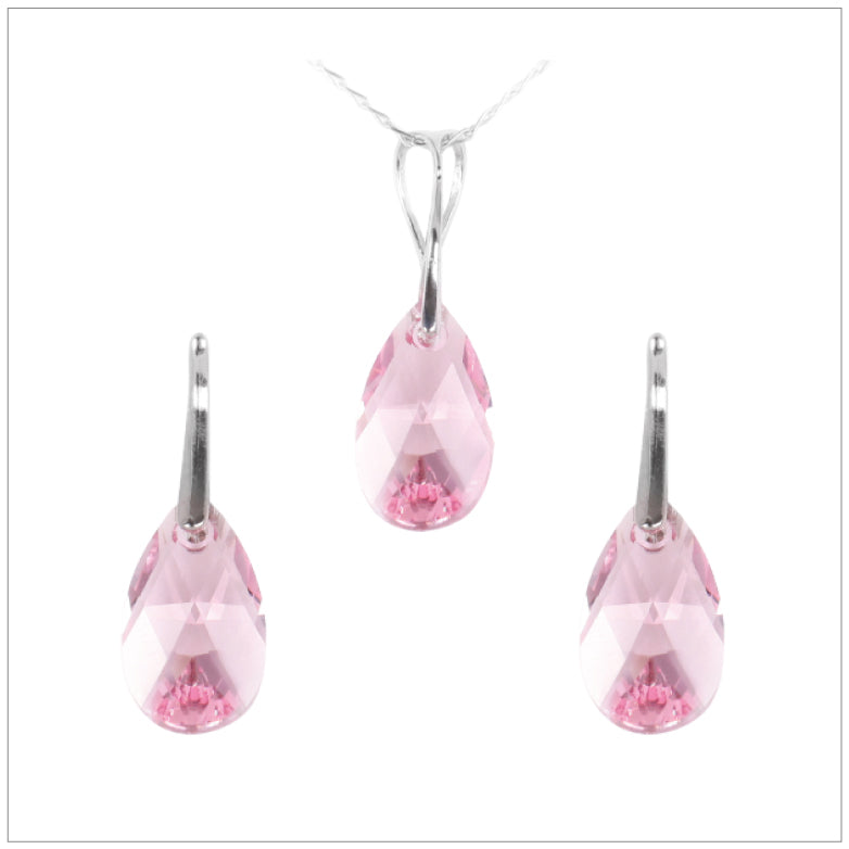 Swarovski Element Drop Set - Light Rose - K. Crystals Online
