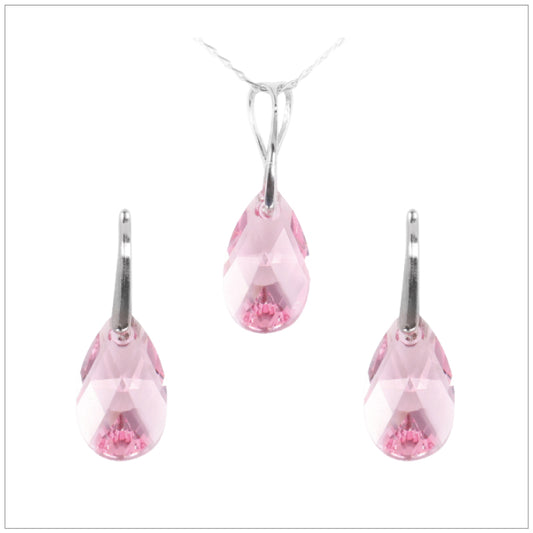 Swarovski Element Drop Set - Light Rose - K. Crystals Online