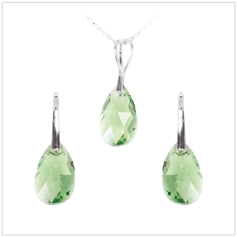 Swarovski Element Drop Set - Peridot - K. Crystals Online