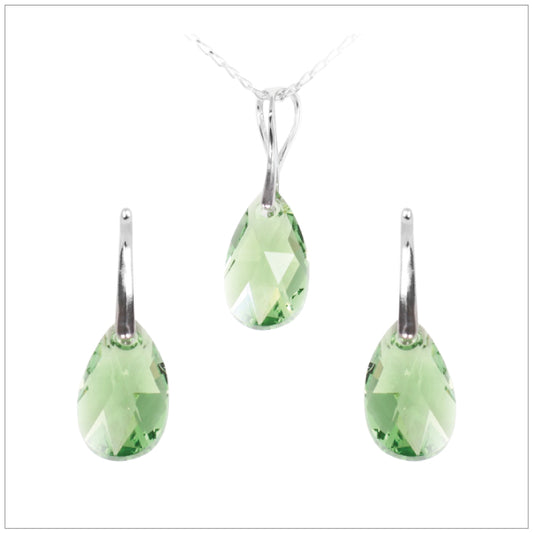 Swarovski Element Drop Set - Peridot - K. Crystals Online