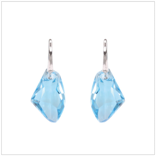 Swarovski Element Galactic Earrings - Aquamarine